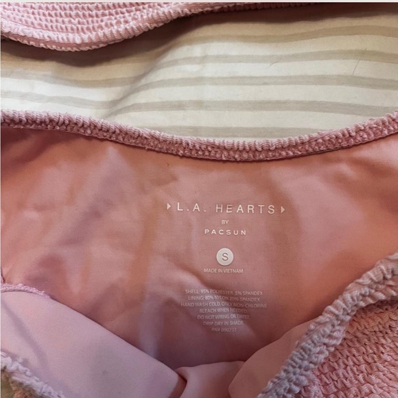 Pink Textured Bikini Set - Picture 2 of 2